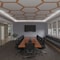 Ekena Millwork 81 56W x 47 14H x 14T Large Westmore Decorative Fretwork Wood Ceiling Panels, Cherry CELW82X47X0250WSTCH - alternate 3